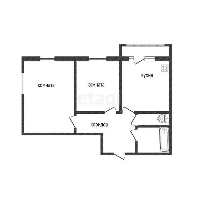 2-комнатная квартира: Белгород, переулок Макаренко, 2 (60 м) - Фото 1