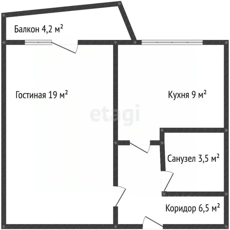 1-к кв. Краснодарский край, Новороссийск Волгоградская ул., 44 (37.7 ... - Фото 1