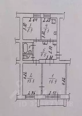 3-к кв. Коми, Сыктывкар Интернациональная ул., 196 (58.5 м) - Фото 2