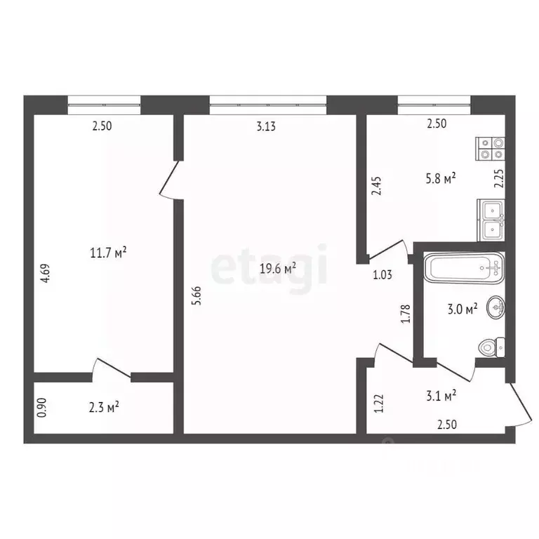 2-к кв. Кировская область, Киров ул. Некрасова, 10 (44.9 м) - Фото 1