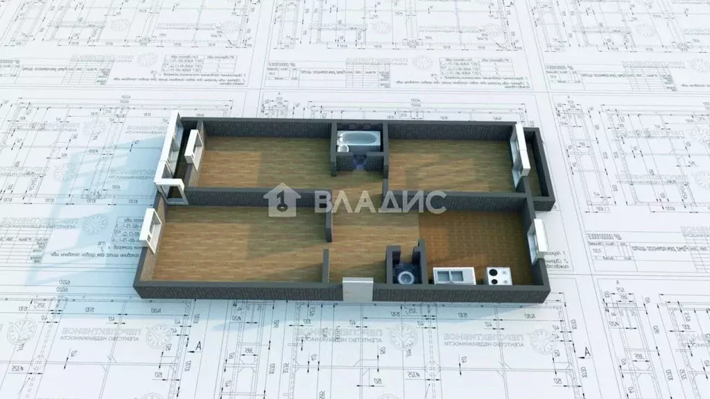 3-к кв. Иркутская область, Ангарск 17-й мкр, 20 (57.4 м) - Фото 2