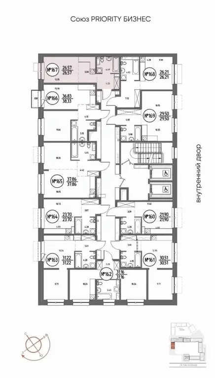 1-к кв. Иркутская область, Иркутск Макс жилой комплекс (26.57 м) - Фото 2