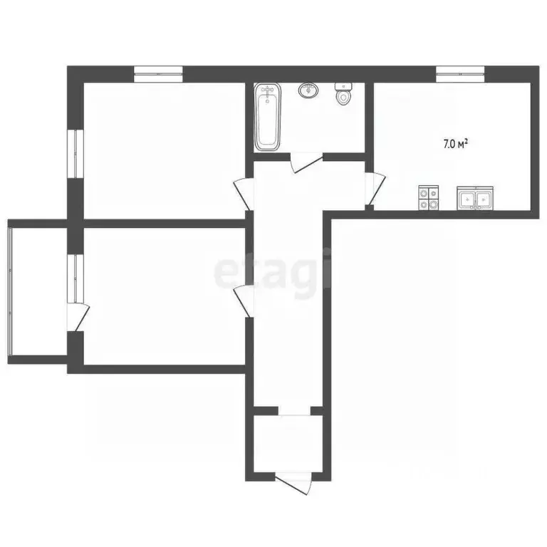2-к кв. Ярославская область, Ярославль ул. Некрасова, 64/56 (64.9 м) - Фото 2