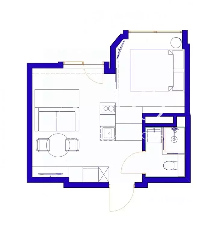 1-к кв. Краснодарский край, Сочи ул. Полтавская, 21Ак2 (31.0 м) - Фото 1