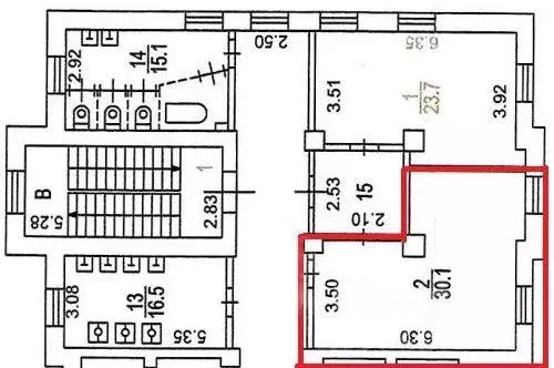 Комната Москва Верейская ул., 19 (30.1 м) - Фото 1