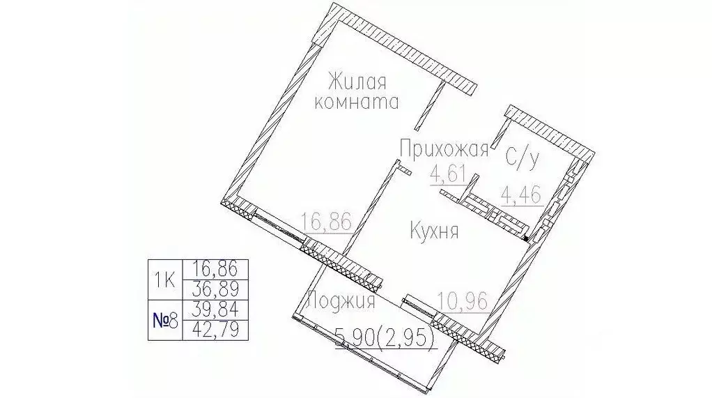 1-к кв. Новосибирская область, Новосибирск Пегас жилой комплекс (42.79 ... - Фото 0