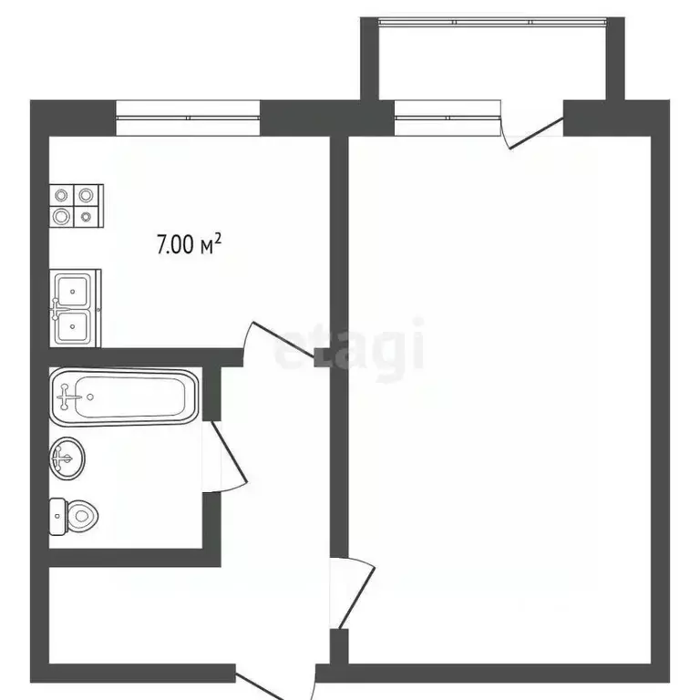 1-к кв. Мордовия, Саранск Солнечная ул., 19/2 (37.5 м) - Фото 1