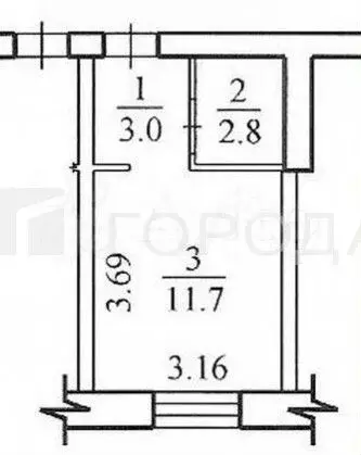 1-к. квартира, 17 м, 1/5 эт. - Фото 1