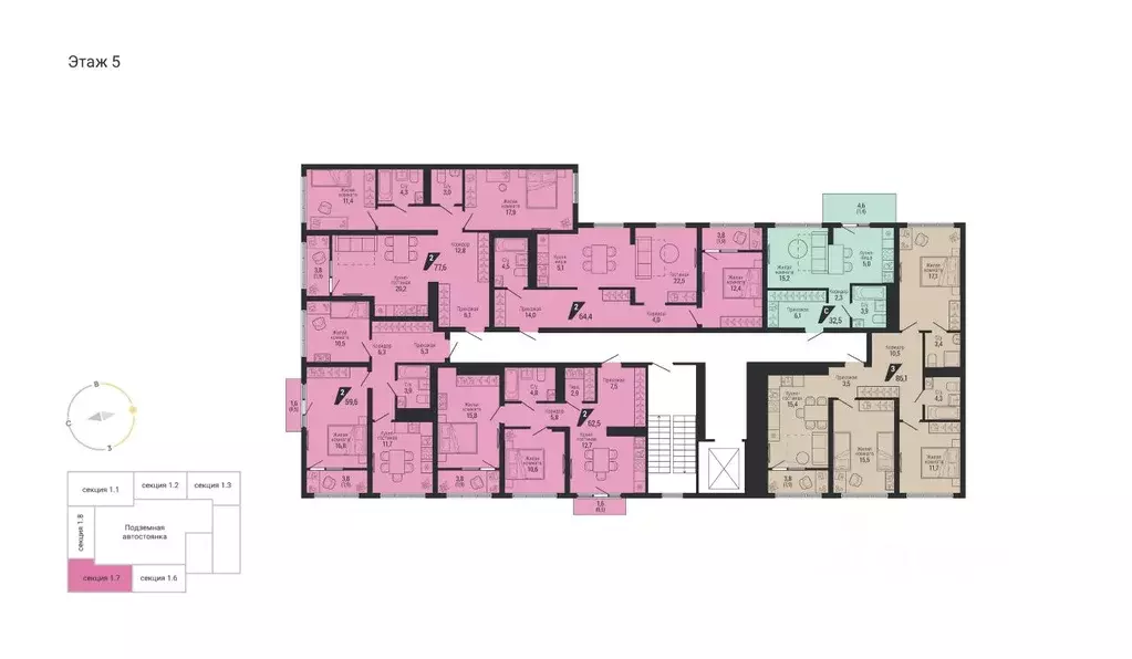 1-к кв. Свердловская область, Екатеринбург Вторчермет жилрайон,  (33.9 ... - Фото 2