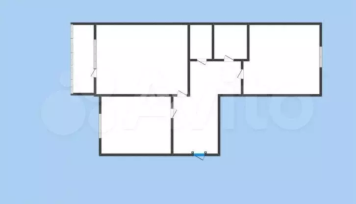 2-к. квартира, 50 м, 4/5 эт. - Фото 0