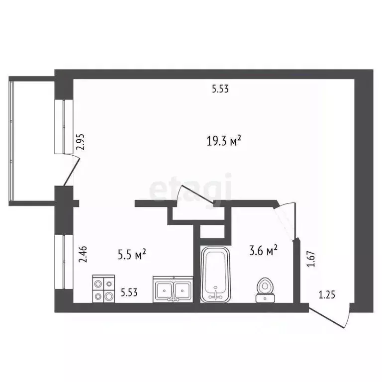 1-к кв. Пермский край, Чернушка Коммунистическая ул., 33А (29.0 м) - Фото 1