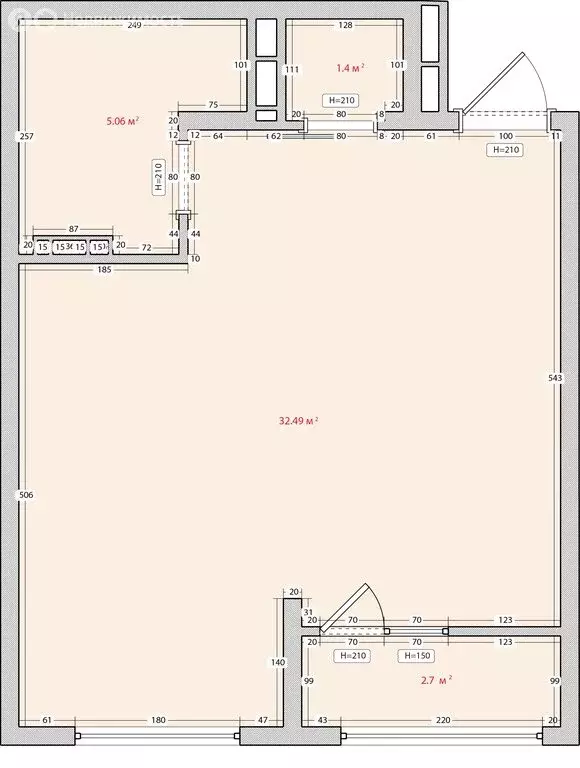 1-комнатная квартира: Владивосток, Ленинский район (39.2 м) - Фото 0