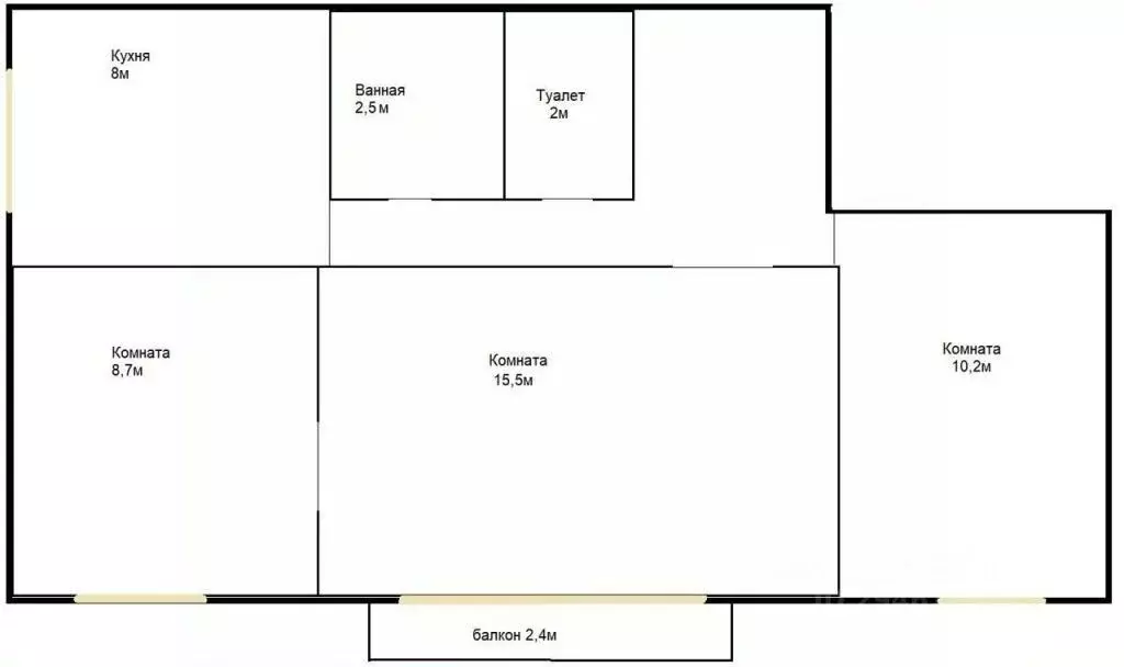 3-к кв. Саратовская область, Саратов Московское ш., 1 (53.0 м) - Фото 1