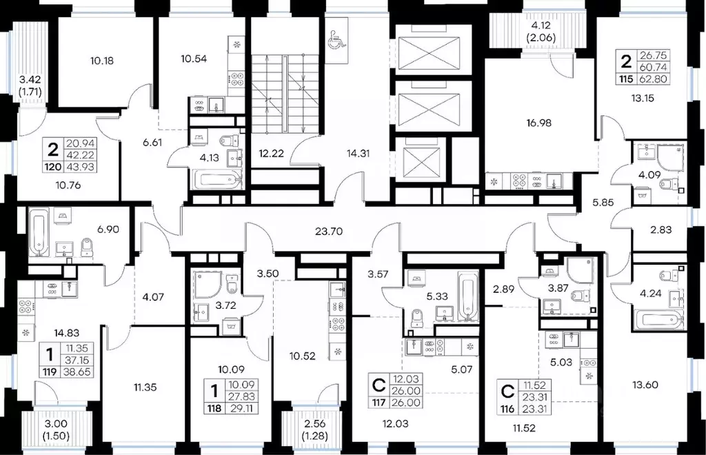 2-к кв. Нижегородская область, Нижний Новгород Глоракс Левобережный ... - Фото 2