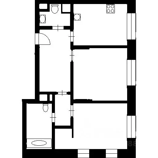 2-к кв. Новосибирская область, Новосибирск ул. Ватутина, 12/1 (47.0 м) - Фото 1