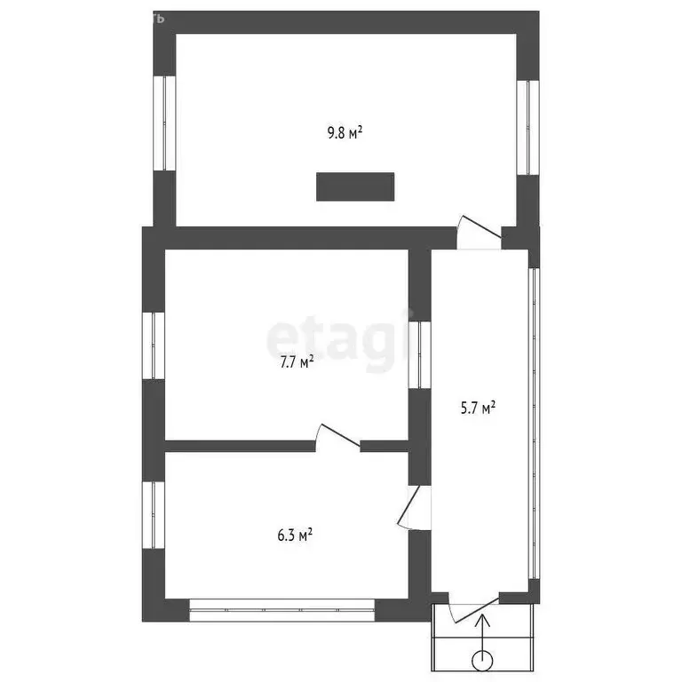 Дом в Кыштым, СНТ Южный (23.8 м) - Фото 0