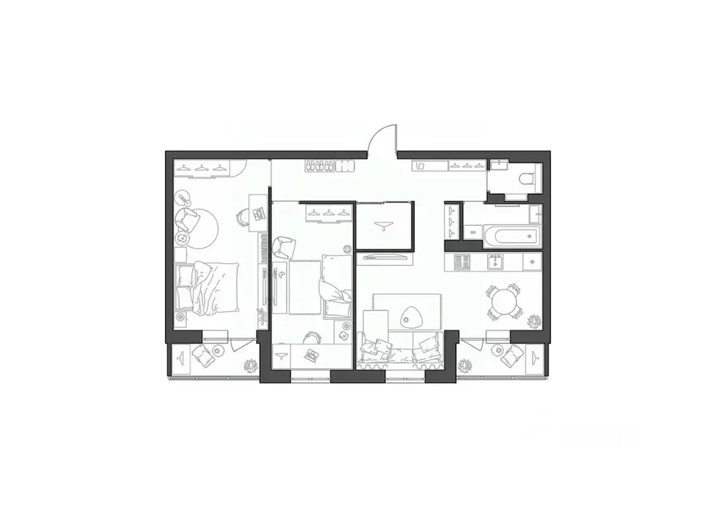 3-к кв. Волгоградская область, Волгоград Квартал жилой комплекс (76.27 ... - Фото 1