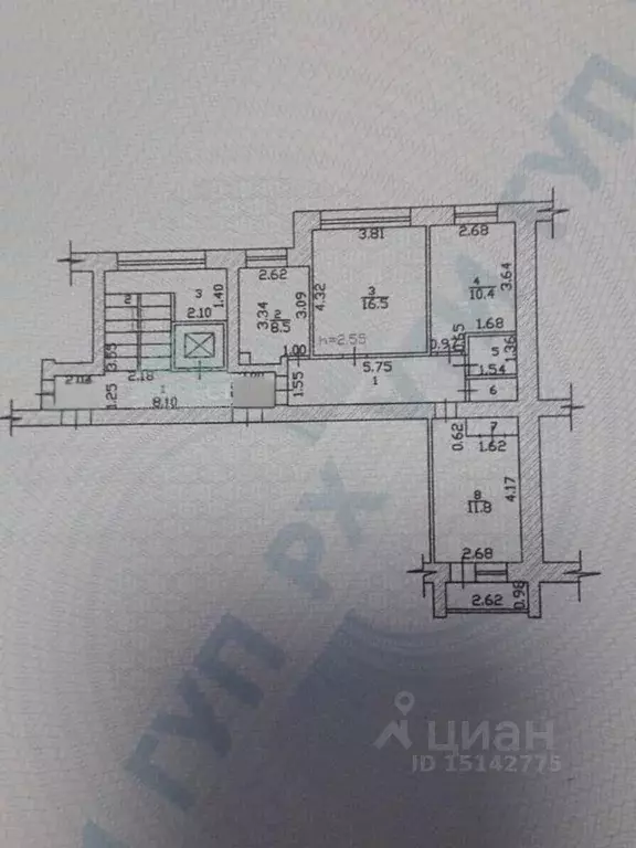 3-к кв. Хакасия, Абакан ул. Щетинкина, 61 (65.0 м) - Фото 2