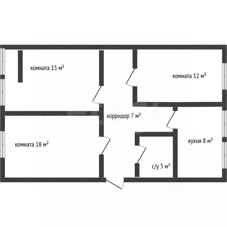 3-к кв. Адыгея, Майкоп ул. Карла Маркса, 10 (66.4 м) - Фото 2