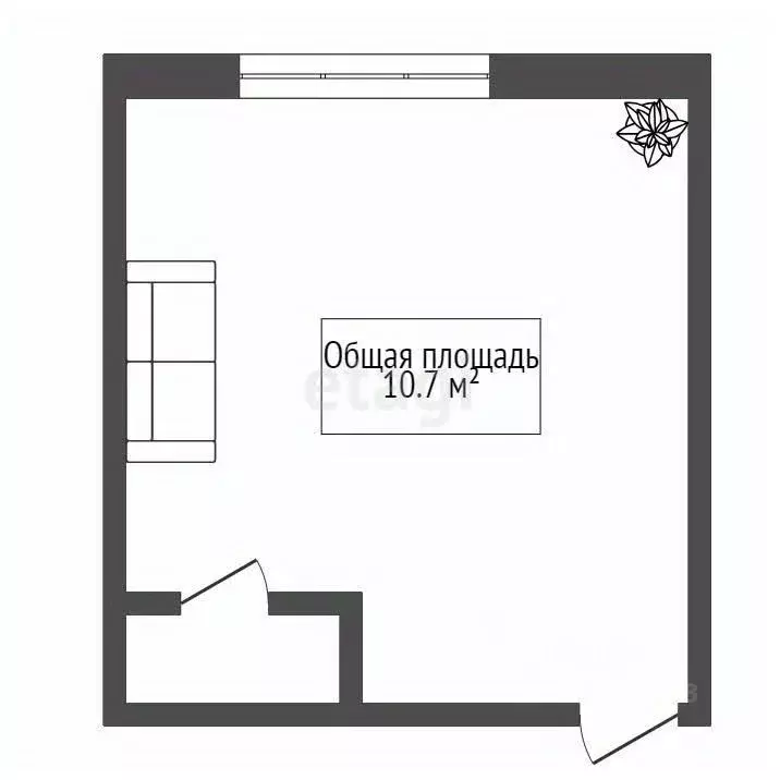 Комната Новосибирская область, Новосибирск ул. Петухова, 16 (10.0 м) - Фото 2