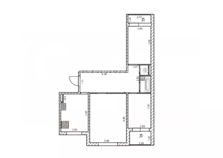 2-к кв. Ульяновская область, Ульяновск Киевский бул., 8 (65.6 м) - Фото 1