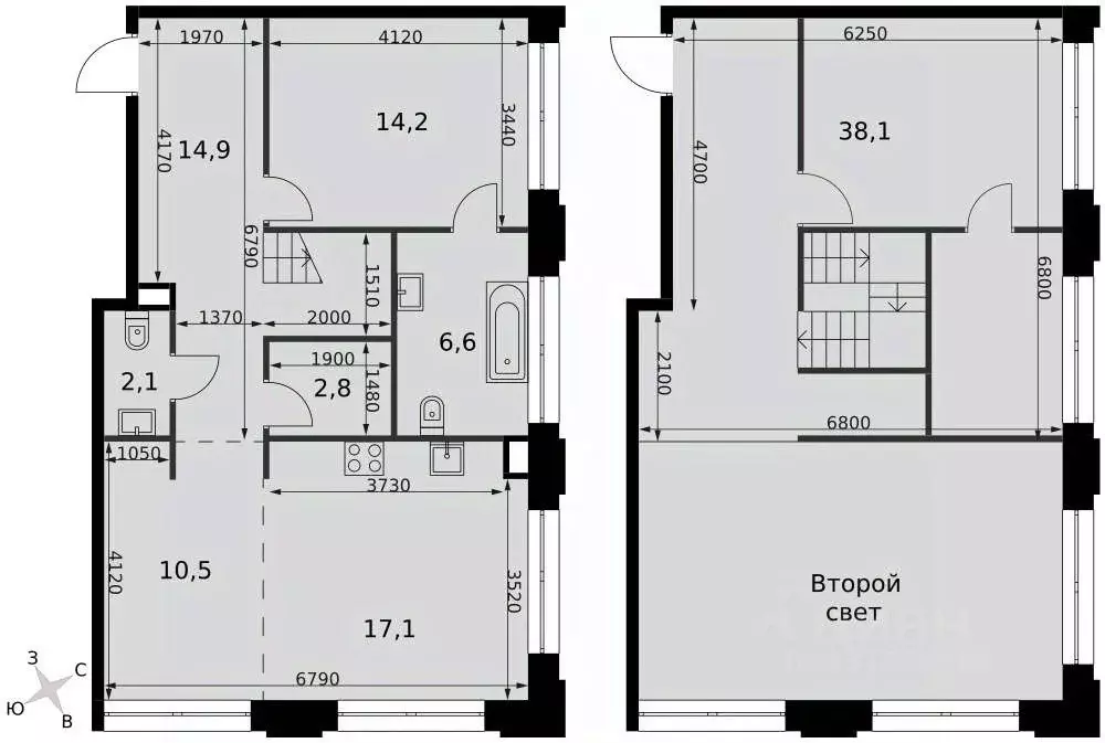 2-к кв. Москва ул. Шеногина, 2 (106.3 м) - Фото 1