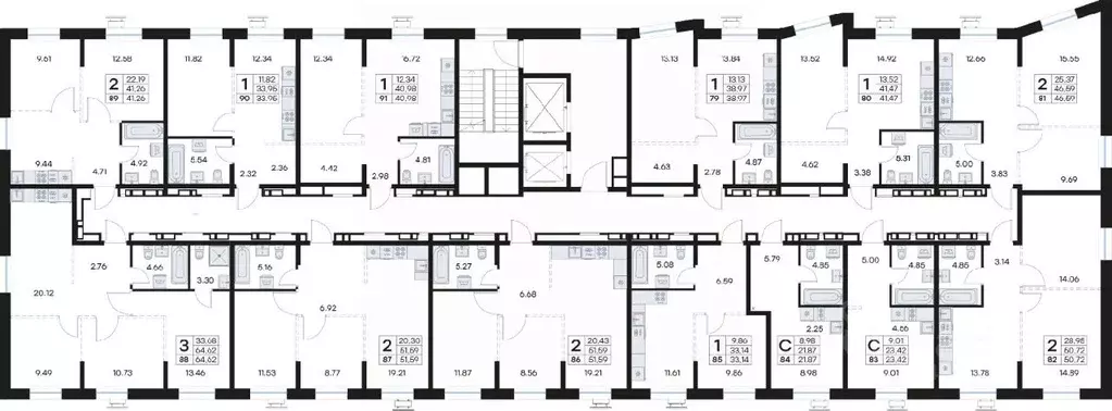2-к кв. Приморский край, Владивосток Клуб 25 жилой комплекс, 3 (46.59 ... - Фото 2