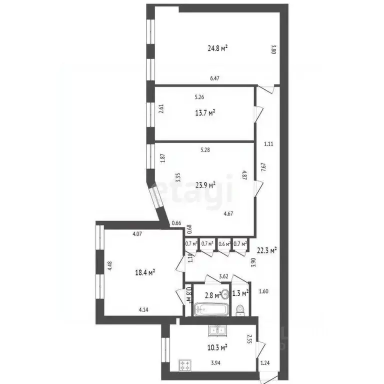 Комната Санкт-Петербург 17-я Васильевского острова линия, 38 (24.0 м) - Фото 1