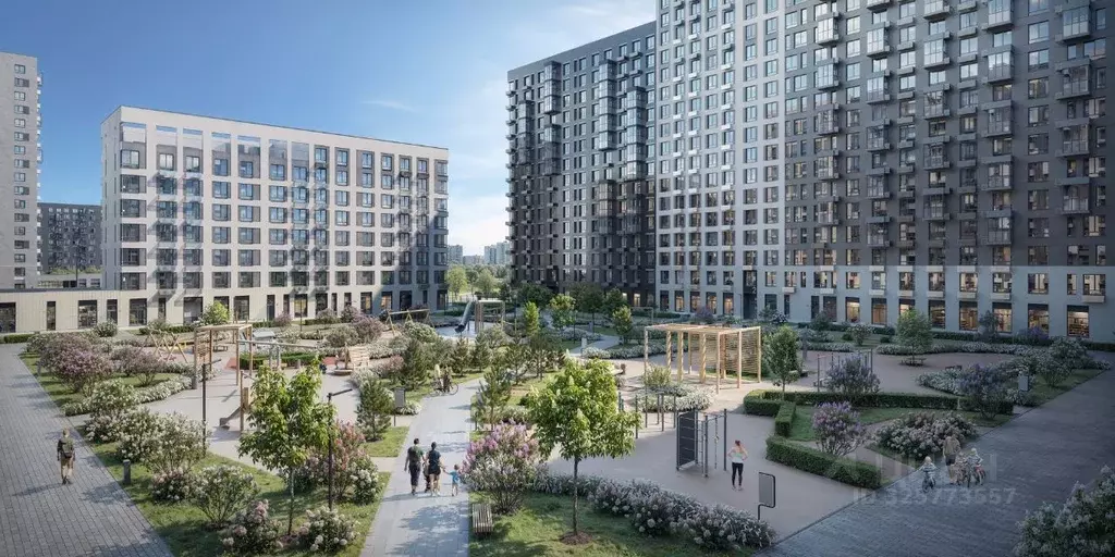 3-к кв. Московская область, Мытищи Мытищи Парк жилой комплекс (78.53 ... - Фото 2