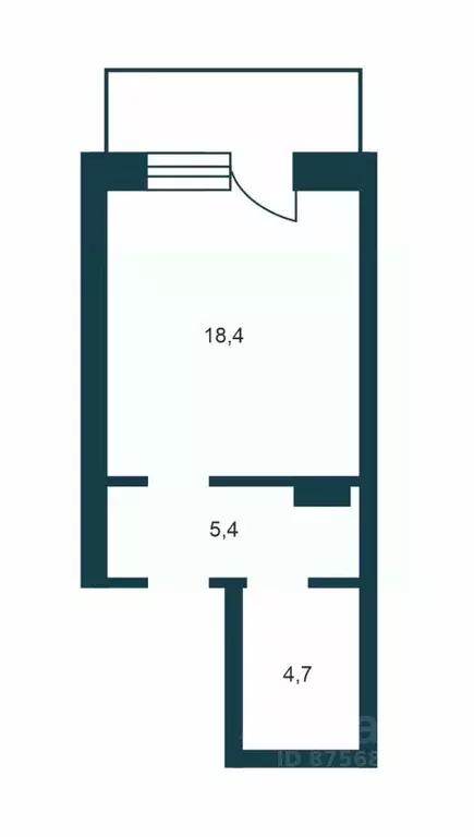Студия Новосибирская область, Новосибирск ул. Писарева, 125 (28.0 м) - Фото 2