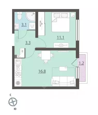 1-к кв. Свердловская область, Екатеринбург ВИЗ жилрайон, Жилой ... - Фото 1