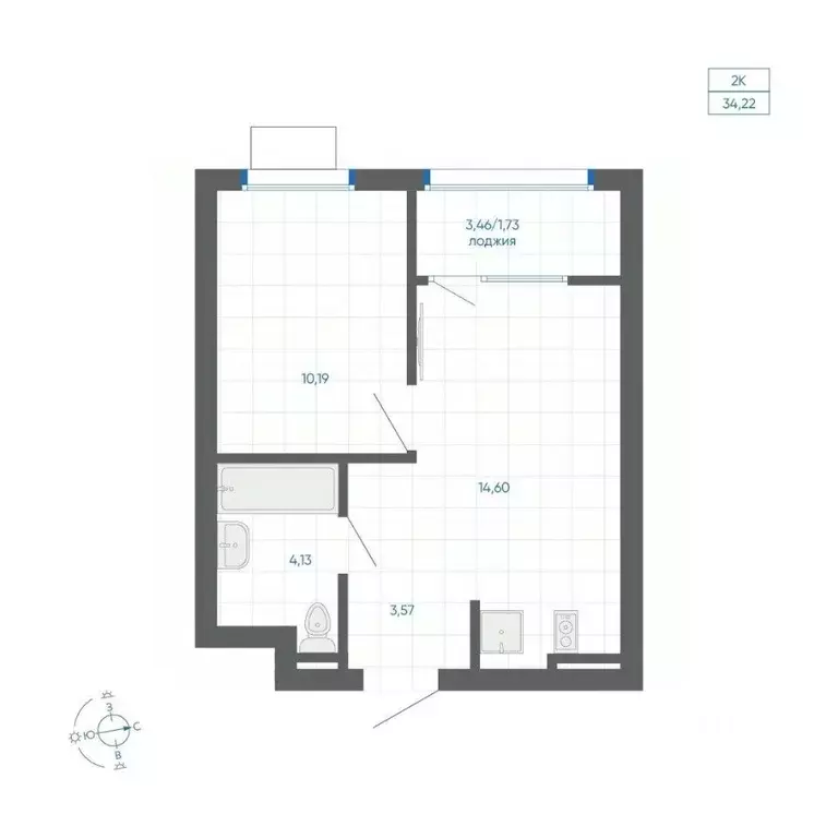 1-к кв. Челябинская область, Челябинский городской округ, пос. ... - Фото 1