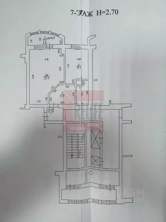 1-к кв. Калининградская область, Калининград Батальная ул., 94 (44.6 ... - Фото 2