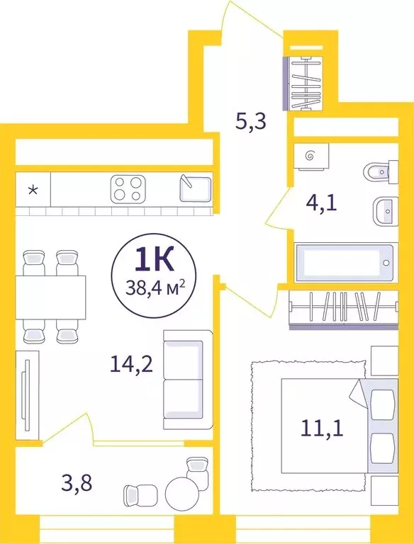 1-комнатная квартира: Екатеринбург, улица 22-го Партсъезда, 5 (36.5 м) - Фото 0