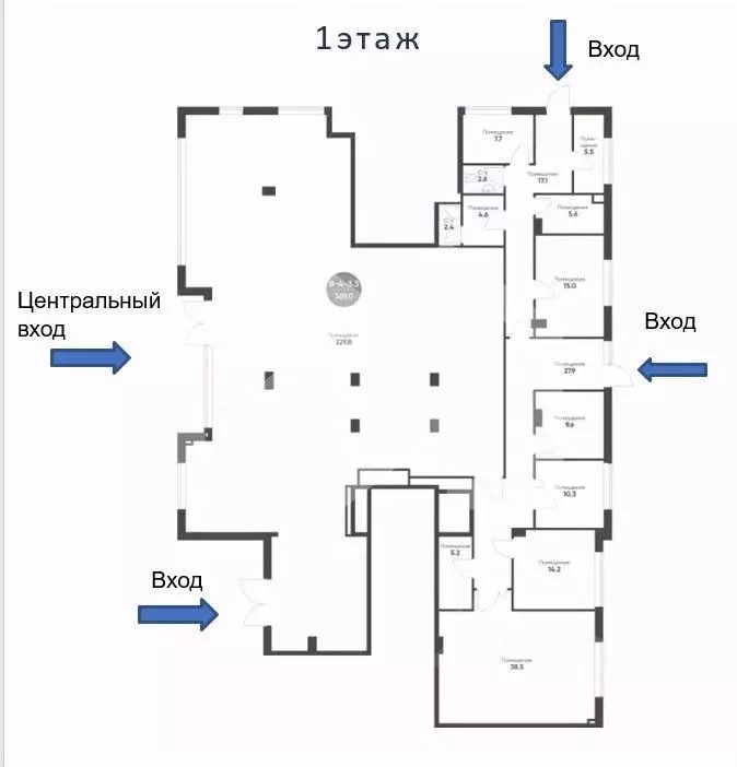 Помещение свободного назначения в Москва 2-я оч., Шагал жилой ... - Фото 2