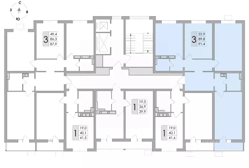 3-к кв. Воронежская область, Воронеж ул. Шишкова, 140Б/16 (91.4 м) - Фото 1