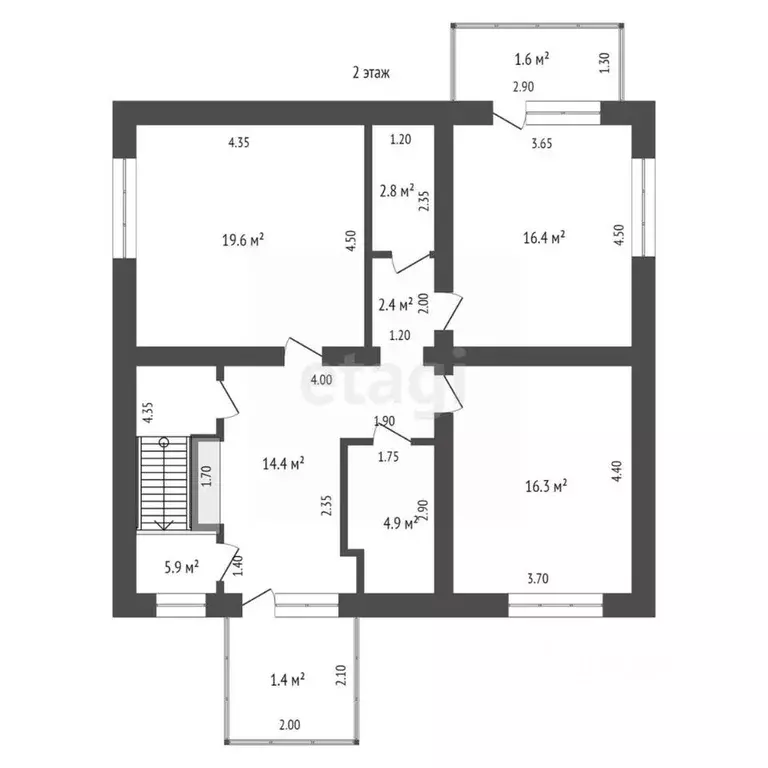 Дом в Башкортостан, Стерлитамакский район, Отрадовский сельсовет, с. ... - Фото 2