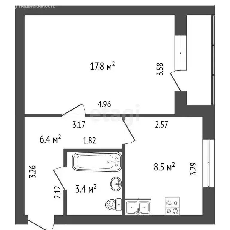 1-комнатная квартира: Новый Уренгой, район Южная Жилая Часть, ... - Фото 1