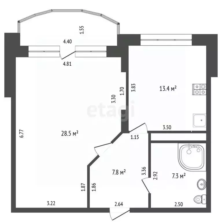 2-к кв. Московская область, Красногорск городской округ, д. Глухово ... - Фото 2