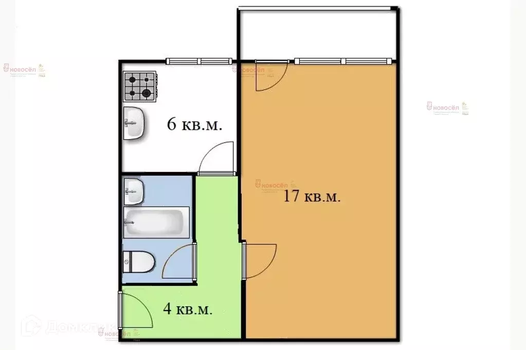 Продаётся 1-к квартира, 30 м - Фото 1