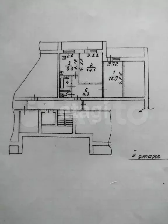 2-к. квартира, 46,9 м, 2/9 эт. - Фото 0