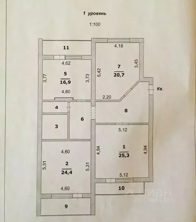 3-к кв. Белгородская область, Белгород Славянская ул., 15 (247.2 м) - Фото 2