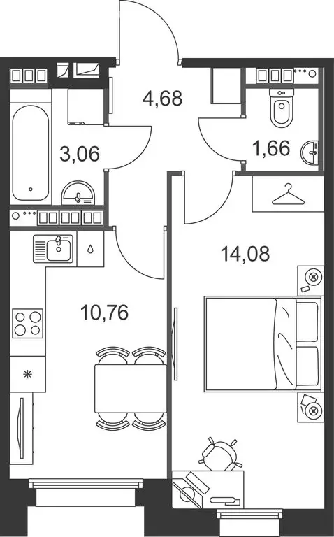 1-комнатная квартира: Ленинградская область, Гатчинский муниципальный ... - Фото 2