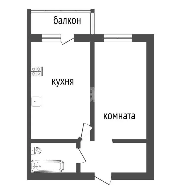 1-комнатная квартира: Ульяновск, Хрустальная улица, 41/34 (38.6 м) - Фото 1