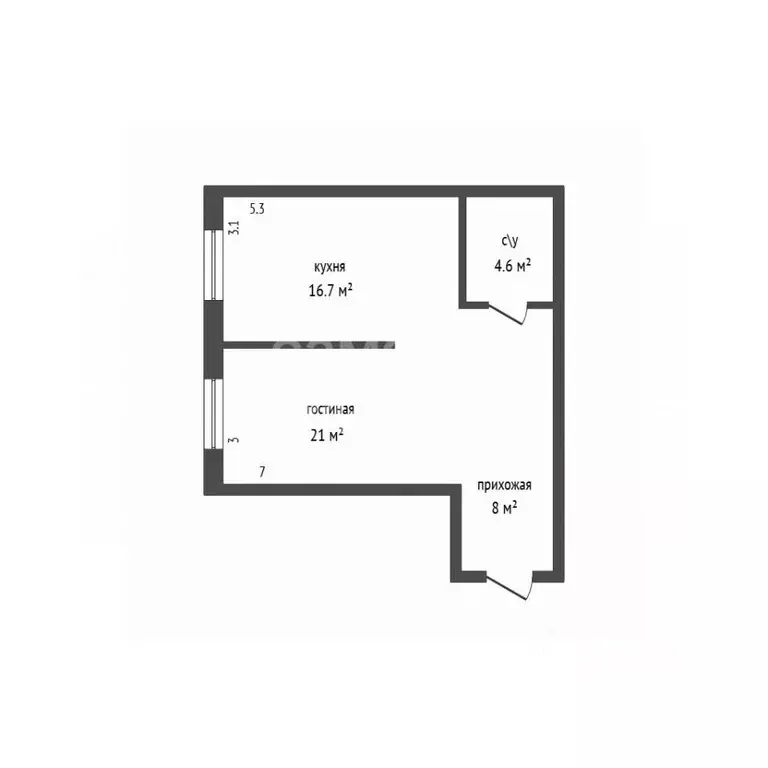 2-к кв. Дагестан, Дербент ул. Гейдара Алиева, 11Б (50.0 м) - Фото 1