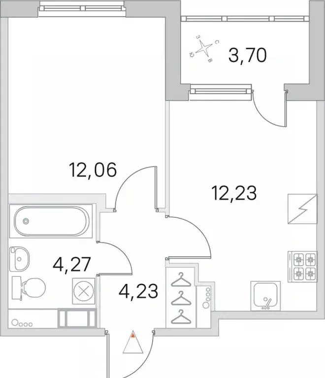 1-к кв. Санкт-Петербург пос. Шушары, ЮгТаун жилой комплекс (34.64 м) - Фото 0