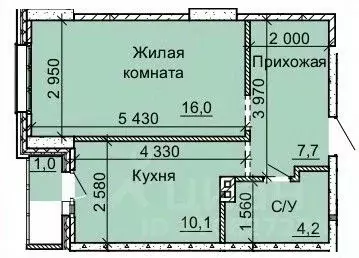 1-к кв. Новосибирская область, Новосибирск Юбилейный мкр,  (38.8 м) - Фото 0