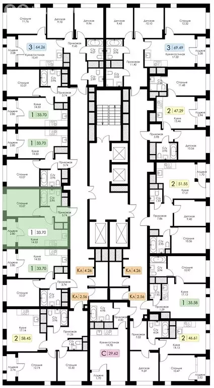 1-комнатная квартира: Тула, Ряжская улица, 27 (33.7 м) - Фото 0