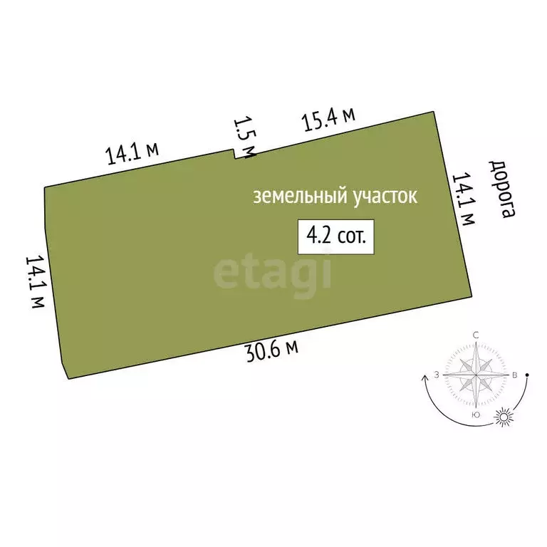 Участок в Тюмень, Совхозная улица (4.19 м) - Фото 1