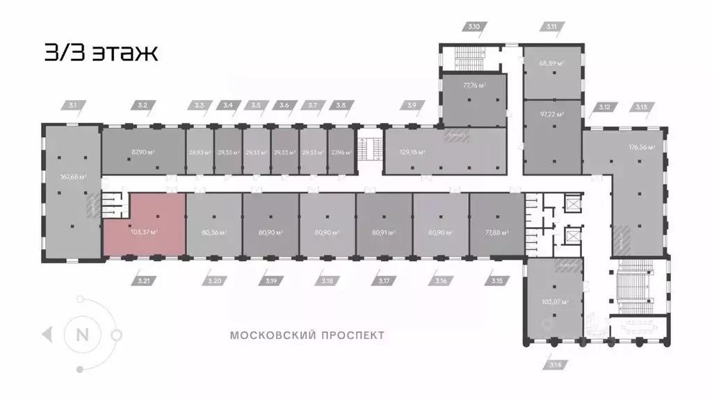 Офис в Санкт-Петербург Московский просп., 114 (103 м) - Фото 2